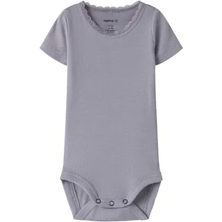 NAME IT Kurzarmbody NBFKAB SS BODY NOOS Baumwollmischung, Kurzarm lila 56