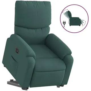 vidaXL Relaxsessel mit Aufstehhilfe Elektrisch 50 x 99 x 50 cm Dunkelgrün Polyester