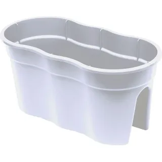 KHW Balkonkasten Flowerclip XL 57,5 x 27,7 x 27 cm weiß 2 St.