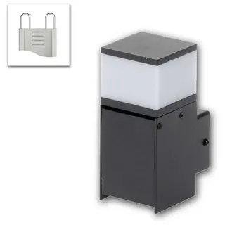 KANLUX Wandleuchte Aluminium IP44 G9 mit Steckdose schwarz
