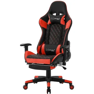 ML-Design Gamingstuhl mit Fußstütze Rot PC