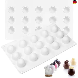 2 Stück Silikonform Kugel, Silikon Form Kugel Trüffelkugeln Silikonform K