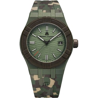MAURICE LACROIX Quarzuhr AIKON #TIDE CAMO, Armbanduhr, Damenuhr, Herrenuhr, Swiss Made, auf 1000 Stück limitiert grün