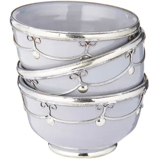 Orientalische Keramik Fingerfood Schale Miranda Grau 3er Set