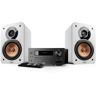 Teufel Ultima 20 Kombo 2 - HiFi Stereo Kompaktanlage mit CD und Bluetooth | USB, DAB+ Digitalradio, FM Radio, Musikstreaming, Bassreflex - Weiß
