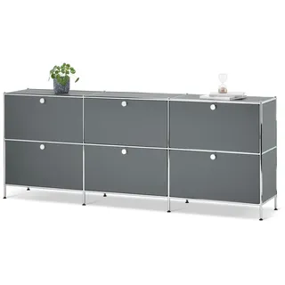 Tchibo - Sideboard »Cn3« mit 6 Klappen - 227x40x89,5cm - chrom -