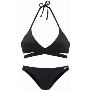 BENCH Triangel-Bikini Damen Schwarz 38 Cup C/D