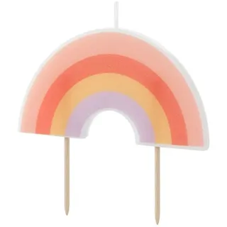 Partydeco Geburtstagskerze Regenbogen 4,5 cm mehrfarbig
