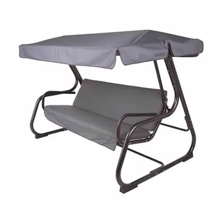 Gartentrends Hollywoodschaukel Parma, 4-Sitzer, in anthrazit - 209x171x132 (BxHxT) grau