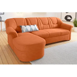 DOMO collection Ecksofa DOMO COLLECTION "SARAFINA 232x146 cm, auch mit Federkern für noch mehr Sitzkomfort", orange (terrakotta), B:232cm H:83cm T:146cm, Luxus-Microfaser (92% Polyester, 8% Nylon);Microfaser PRIMABELLE (100% Polyester);Microfaser PRIMABELLE (100% 