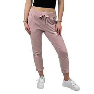 Wendy Trendy Jogger Pants Damen Jogger Hose Baggy in vielen verschiedenen Farben rosa S