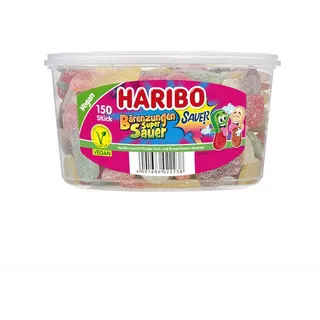 HARIBO Bärenzungen Super Sauer Fruchtgummi 150 St./1350,0 g, 150 St.