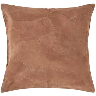 LEDERKISSEN Patchwork braun 45/45 cm