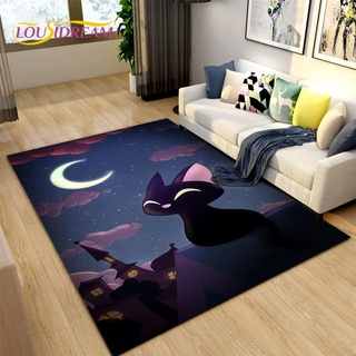 EKoKim Cartoon Niedliche Katze Bereich Teppich, Wohnzimmer Teppich, 3D Teppich, Quadratischer Teppich, Farbiger Teppich 120X180Cm X6326