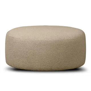 Konsimo Sitzhocker Raggi Textil 80 x 36 x 80 cm Beige