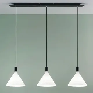 Fabas Luce Vincent 3-flg. E27 3x40W 28 cm eckig/Weiss/Lila