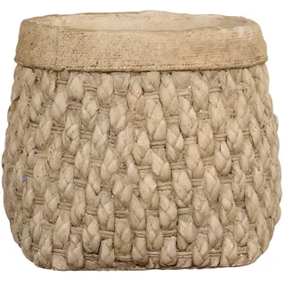 Chic Antique Corte Übertopf mit Flechtoptik, H18/Ø21,5 cm, antik natur