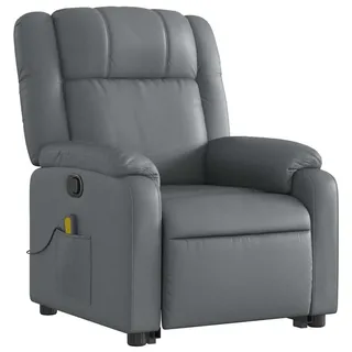 vidaXL Massagesessel mit Aufstehhilfe Kunstleder 95 x 99 x 95 cm Grau