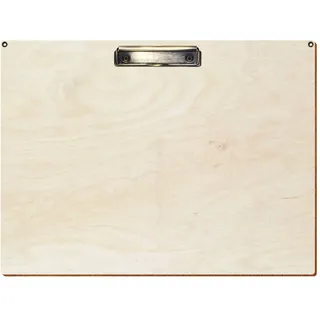 Bütic Holz Klemmbrett Standardform Birke natur für DIN A3 A4 A5 A6 mit 2 Ösen aus 3mm starkem Birkensperrholz und mit Klarlack versiegelt