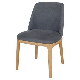 JVmoebel Loungesessel, Design Stuhl Lehnstuhl Polster Stühle Lounge Massiv Holz Textil blau