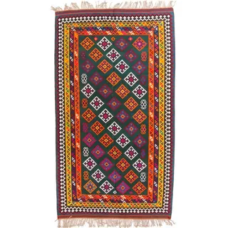 Nain Trading Orientteppich Kelim Fars 158x283 Handgewebter Orientteppich / Perserteppich, rechteckig, Höhe: 5 mm rot