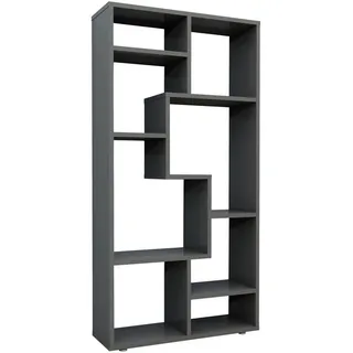 VCM Lanisa Bücherregal 58 x 20 x 116 cm Grau