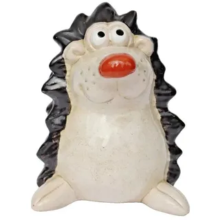 Deko Igel Garten Zaunhocker Tier Keramik Zaunsitzer Figur Skulptur Gartenstecker