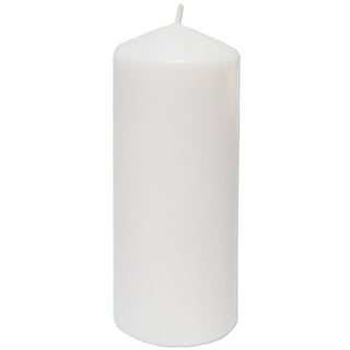 wisefood Stumpenkerze Stumpenkerze Kerze groß (13 cm) weiß Ø 6 cm (2-tlg) weiß
