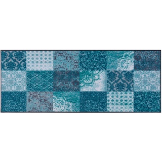 Fußmatte HEINE HOME Teppiche Gr. B/L: 70 cm x 190 cm, 7 mm, 1 St., blau (türkis) Fußmatten gemustert