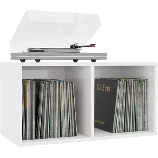 Tidyard Schallplatten-Aufbewahrungsbox Aufbewahrung Ordnerregal Aktenschrank Mit 2 Fächern,Aufbewahrungsfach Sideboard Kissenbox 71 x 34 x 36 cm,Robuste Rückseite zum richtigen Schutz der LPs