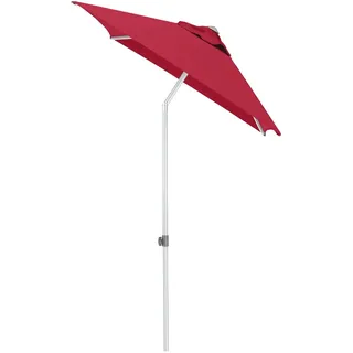 Kettler Marktschirm 150 cm x 210 cm Silber-Rot mit Knickfunktion