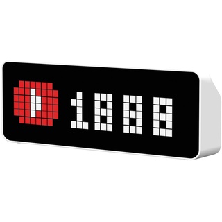 ULANZI TC001 Smart Pixel Clock - Social Media Counter - Digitaler Wecker mit Wetter - AWTRIX Simulator - Retro Pixel Art Anzeigetafel Pomodoro Uhr Nachttisch Gaming Zimmer & Büro Dekor