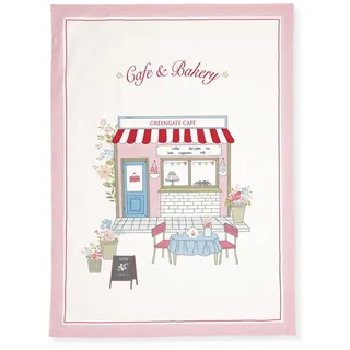 GreenGate Geschirrtuch Josefina Cafe White, 70 x 50 cm