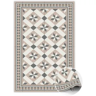 Tulup Vinylteppich 140 x 210 cm Beige/Grün