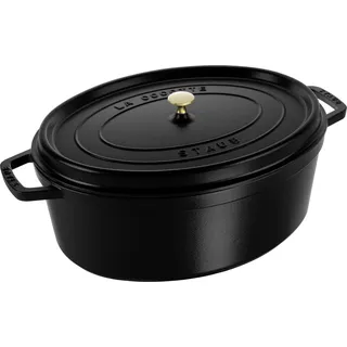 Staub Cocotte 33 cm oval schwarz