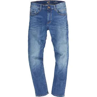 Regular-fit-Jeans CAMEL ACTIVE "HOUSTON" Gr. 34, Länge 34, blau (mid blue used34) Herren Jeans Regular Fit im klassischen 5-Pocket-Stil