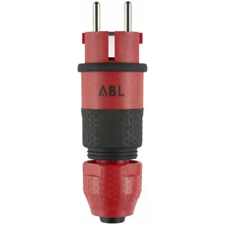 ABL Schutzkontakt-Stecker 16A 250V Kunststoff, rt 1530 IP54, Typ 1580, rot 100000069
