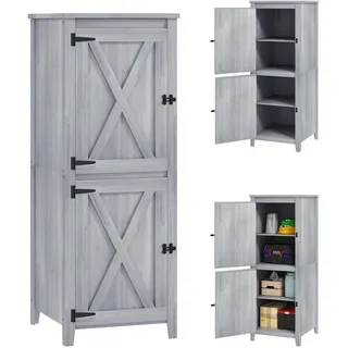 Outsunny Geräteschrank 0,6 x 0,6 m Hellgrau