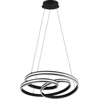 Trio Nuria 1-flg. 60 cm geschwungen schwarz