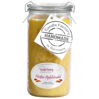 Candle Factory Mini Jumbo Duftkerze Heißer Apfelstrudel 14 cm gelb