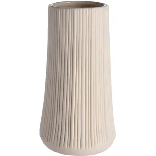 Vase Notches, D:9cm x H.17cm, weiß