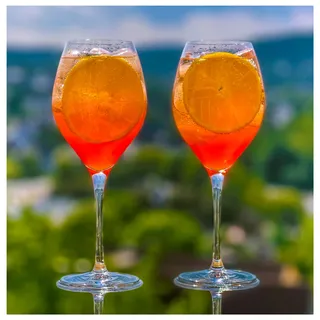 Topkapi Aperol Spritz Glas Hengsbach XL– Cocktail Glas, 440ml, Bleifreies Kristallglas für Aperol Spritz, Lillet, Hugo, Amalfi, Cocktails, 6 Stück