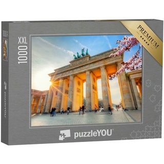 puzzleYOU Puzzle Brandenburger Tor im Frühling, Berlin, 1000 Puzzleteile, puzzleYOU-Kollektionen Brandenburger Tor