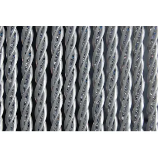 La Tenda Insektenschutz-Vorhang Türvorhang Pro BELLANO 5 Streifenvorhang silbergrau, 100 x 230 cm, PVC - Länge und Breite individuell kürzbar 100 cm x 230 cm