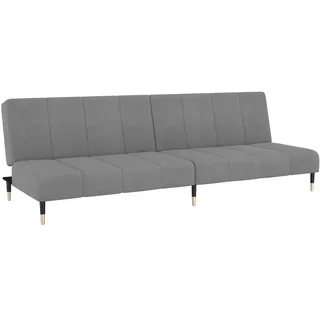 vidaXL Schlafcouch Samt 2-Sitzer Hellgrau