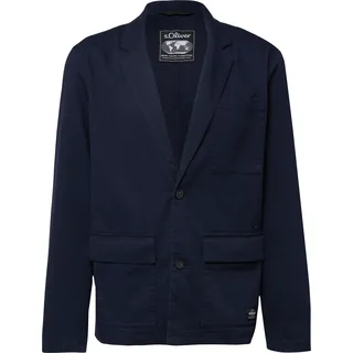 Casual Sakko mit Waschung und aufgesetzten Taschen - blau - L
