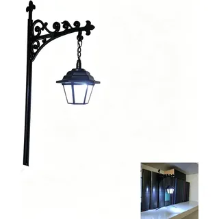 Vintage Holz Bibliothek Laterne LED Lampe, dekoratives Bücherregal & Leseecke Nachtlicht, rustikale Schreibtisch-Tischleuchte, dekorative Beleuchtung für Arbeitszimmer, Schlafzimmer, Heimdekoration