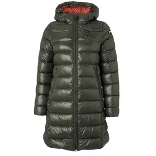 Blauer Micro Rip, lange Jacke, wasserdicht, Trenchcoat, wattiert, für Damen, Modell Adelaide, 25WBLDK02069 - M