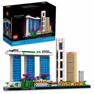 LEGO 21057 Architecture Singapur Modellbausatz für Erwachsene, Skyline-Kollektion, Home Deko zum Basteln und Sammeln
