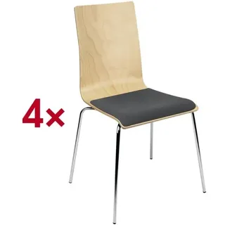 Nowy Styl 4er-Set Stapelstühle »Cafe VII« grau, 46x46.5 cm